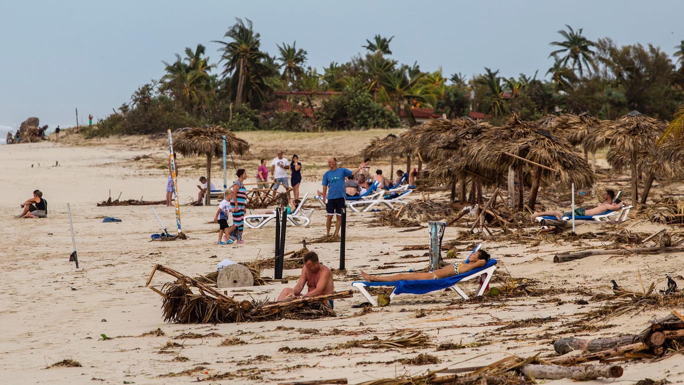 In Kuba, hier am Strand von Varadero, hat Hurrikan "Irma" schwere Schäden verursacht.