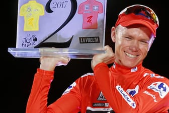 Chris Froome gewann 2013, 2015, 2016 und 2017 die Tour de France und 2017 die Vuelta. Der Gesamtsieg bei der dritten großen Rundfahrt, dem Giro d'Italia, fehlt ihm allerdings noch.