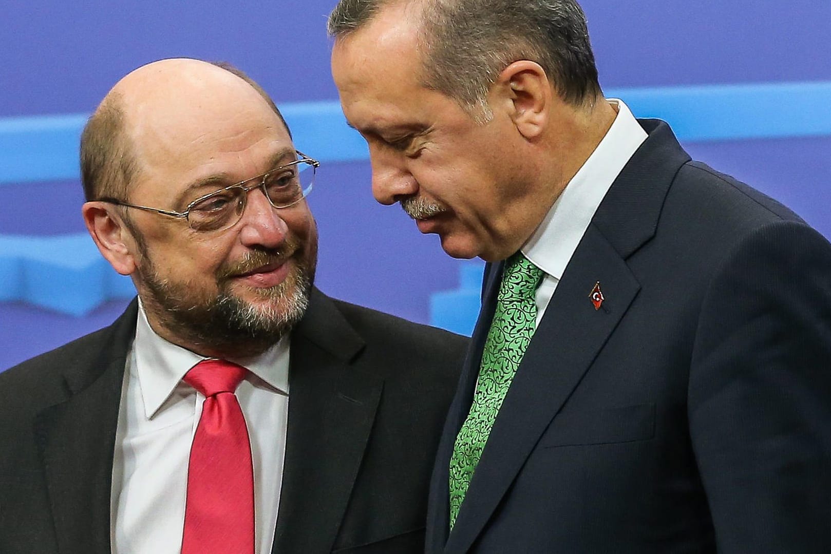 Martin Schulz und Recep Tayyip Erdogan: Der SPD-Spitzenkandidat machte Werbung mit seiner kritischen Haltung gegenüber der türkischen Regierung.