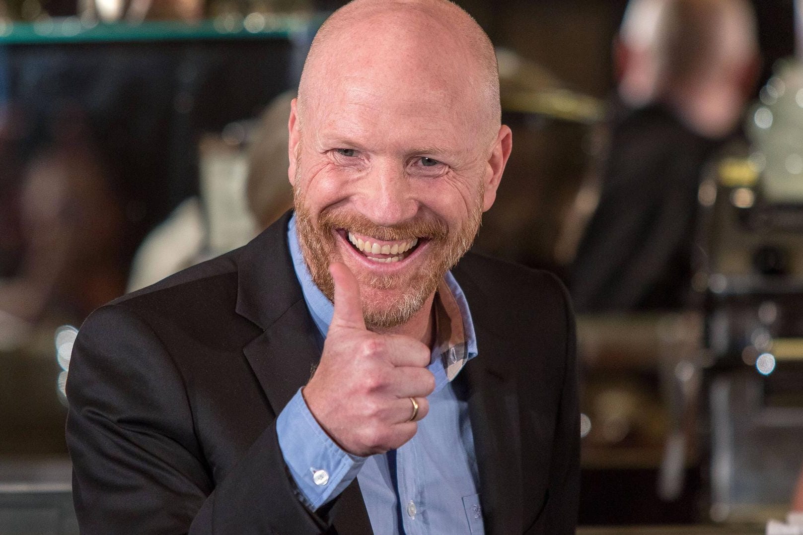 Matthias Sammer bei einem Fußball-Talk in Dresden. Der ehemalige DFB- und Bayern-Sportchef ist derzeit Eurosport-Experte.