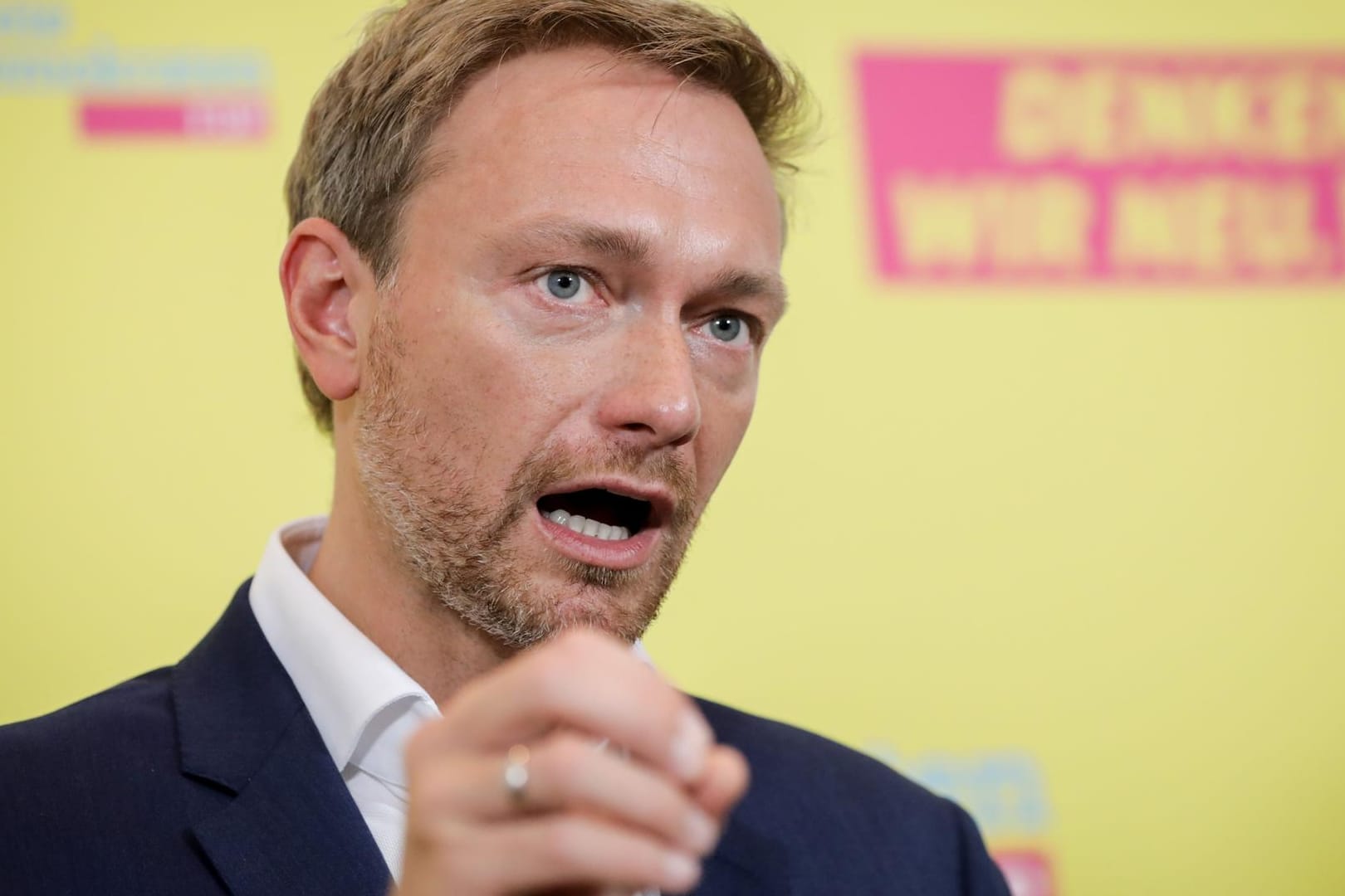 Im Wahlkampf sehr präsent: Christian Lindner auf einer Pressekonferenz der Liberalen.