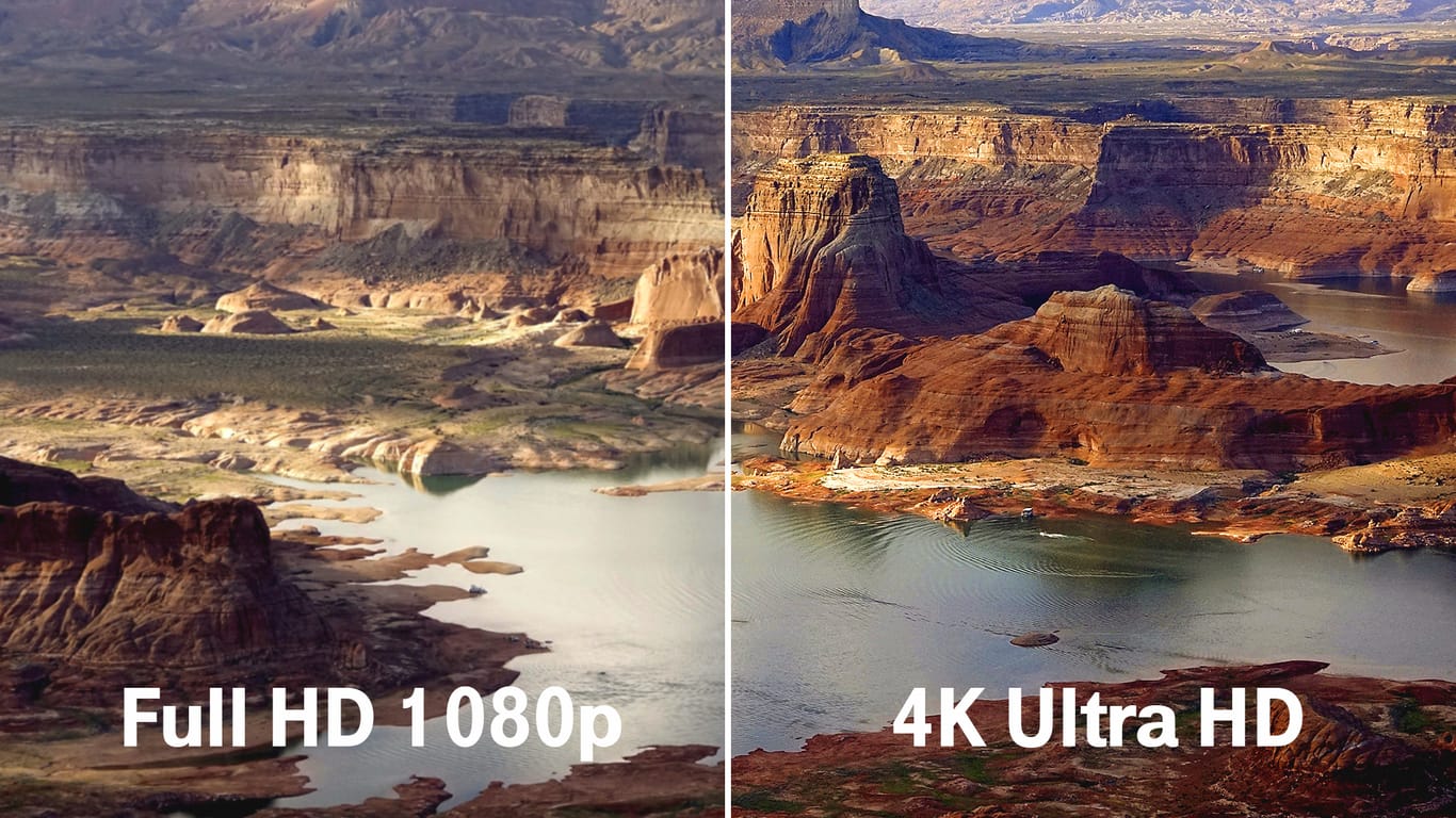 4K Ultra HD bietet die vierfache Auflösung und damit ein deutlich schärferes Bild.