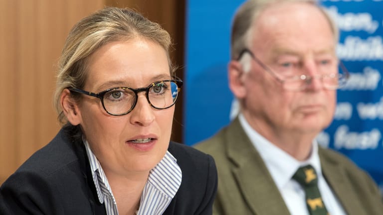 Die Spitzenkandidaten der Partei Alternative für Deutschland (AfD), Alice Weidel und Alexander Gauland.