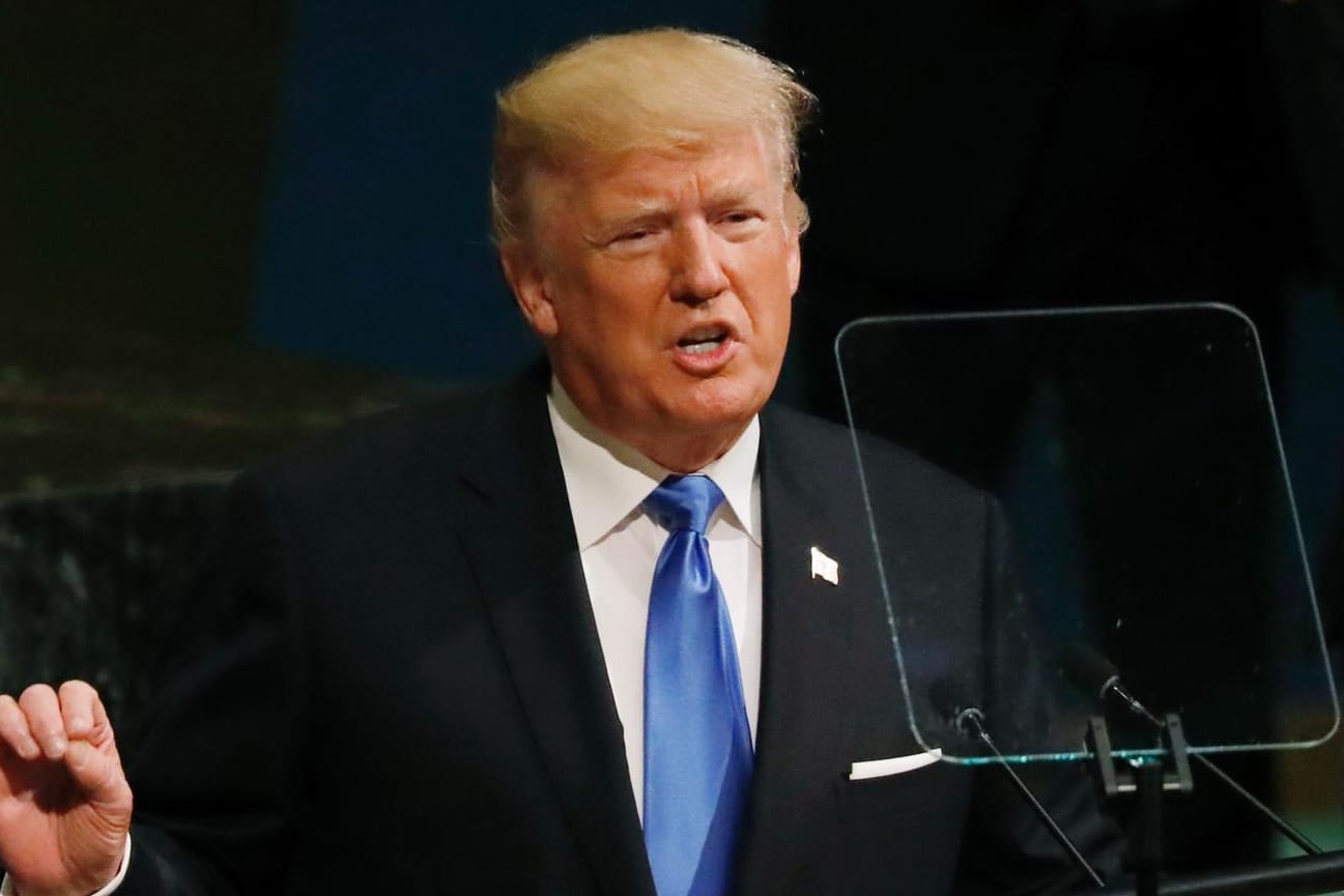 US-Präsident Donald Trump spricht vor den Vereinten Nationen.