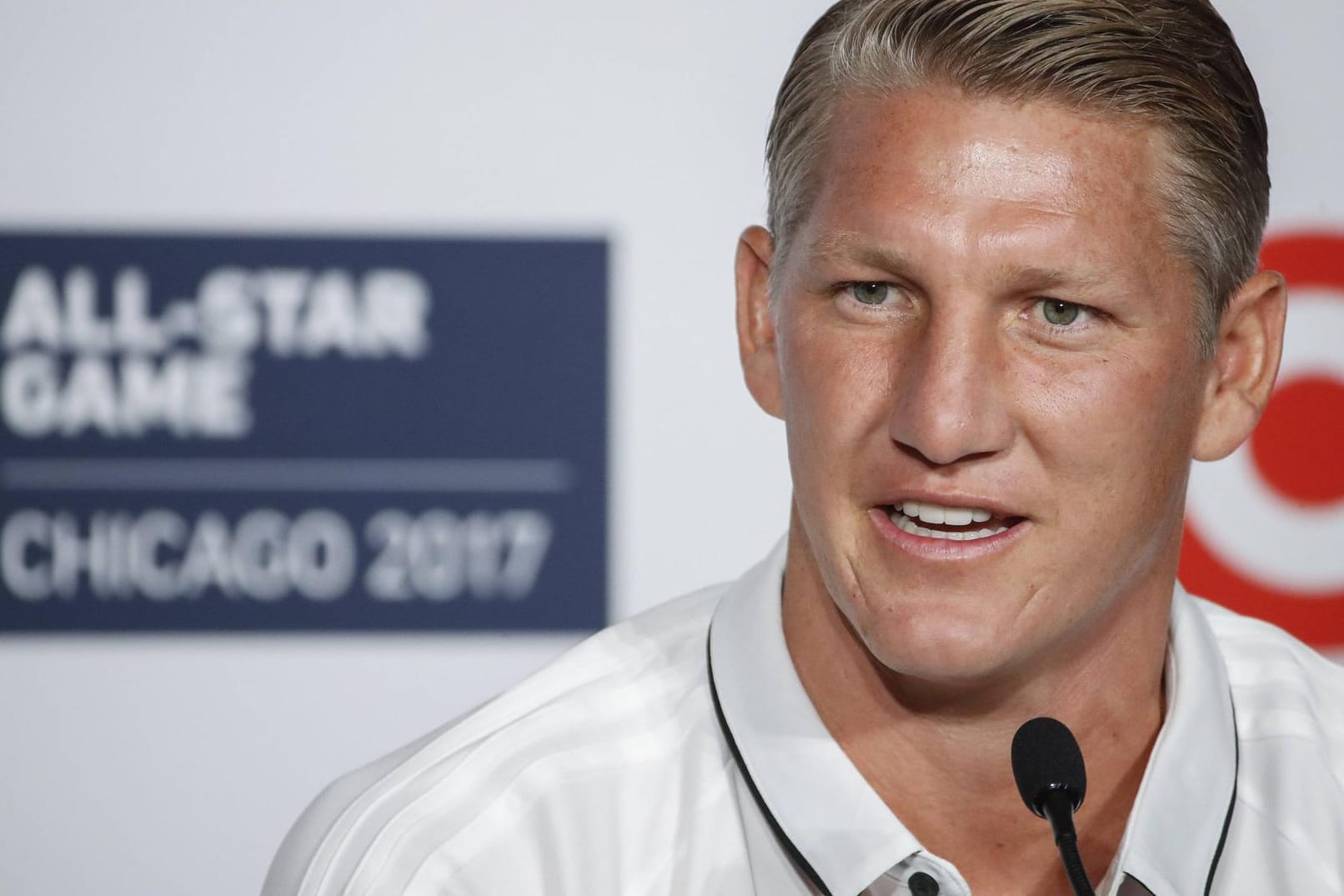 Bastian Schweinsteiger, hier bei der Pressekonferenz zum MLS-Allstar-Spiel.