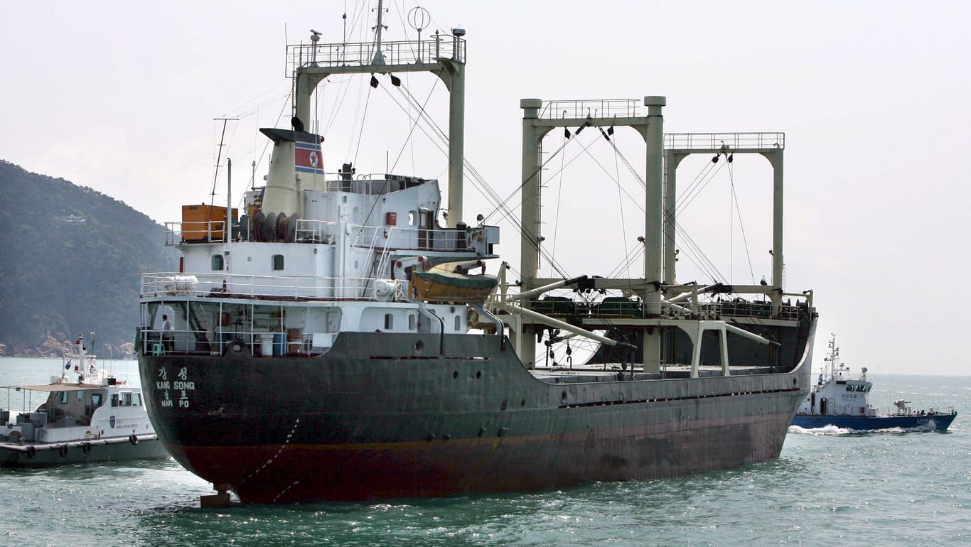 Ein nordkoreanisches Schiff. Russland liefert offenbar noch immer Kraftstoffe in das Nachbarland.
