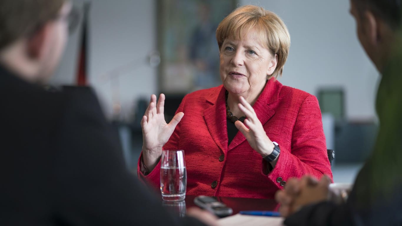 Bundeskanzlerin Angela Merkel (CDU) im September 2017 im Interview mit t-online.de