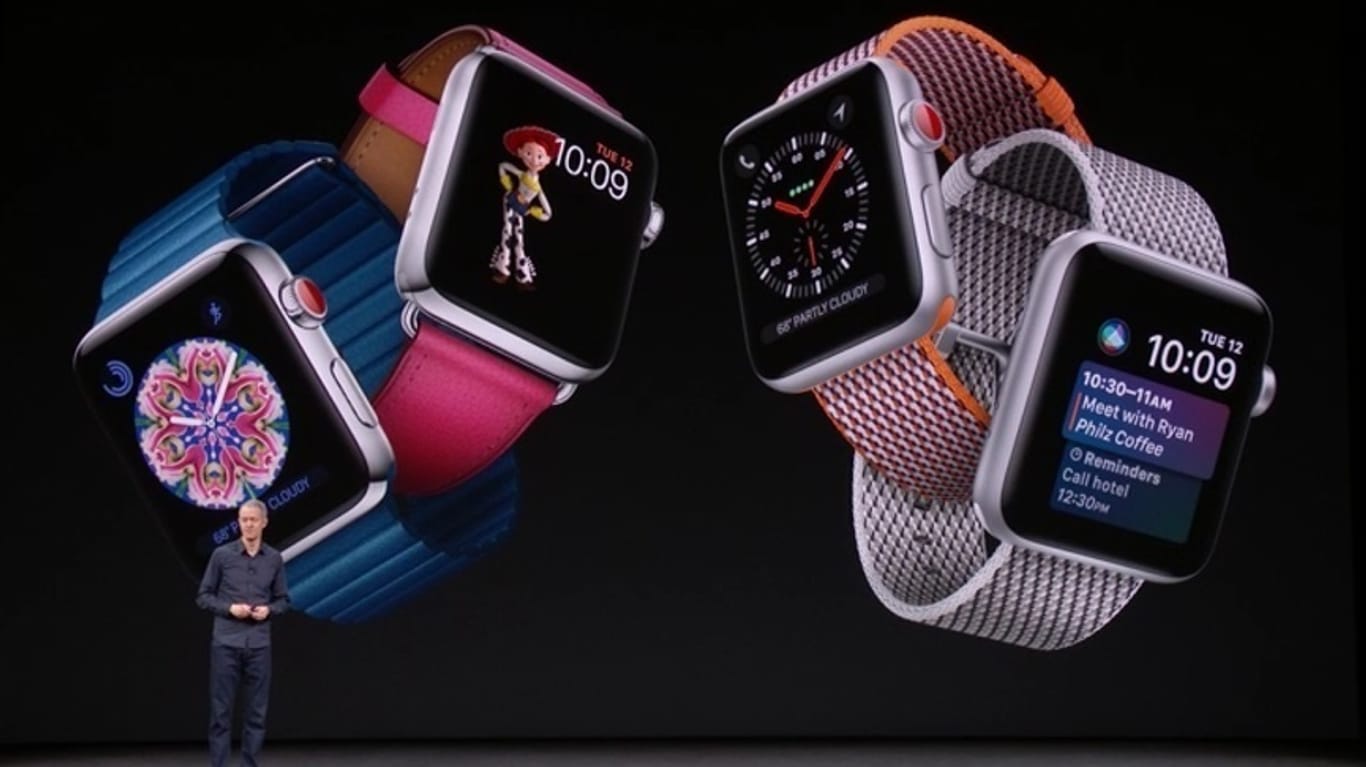 Apple stellt Neuheiten vor, darunter die Apple Watch Series 3.