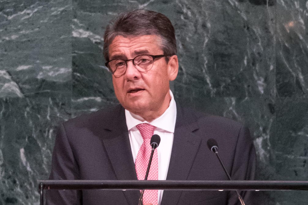 Außenminister Sigmar Gabriel (SPD) spricht bei der 72. UN-Vollversammlung in New York (USA).