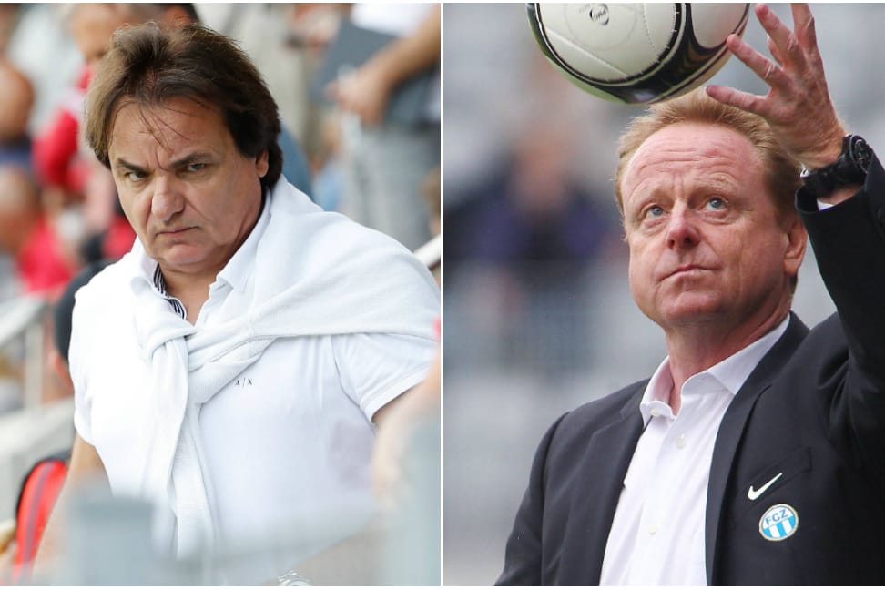 Klub-Boss Constantin (l.) war von den Analysen von Rolf Fringer (r.) genervt.