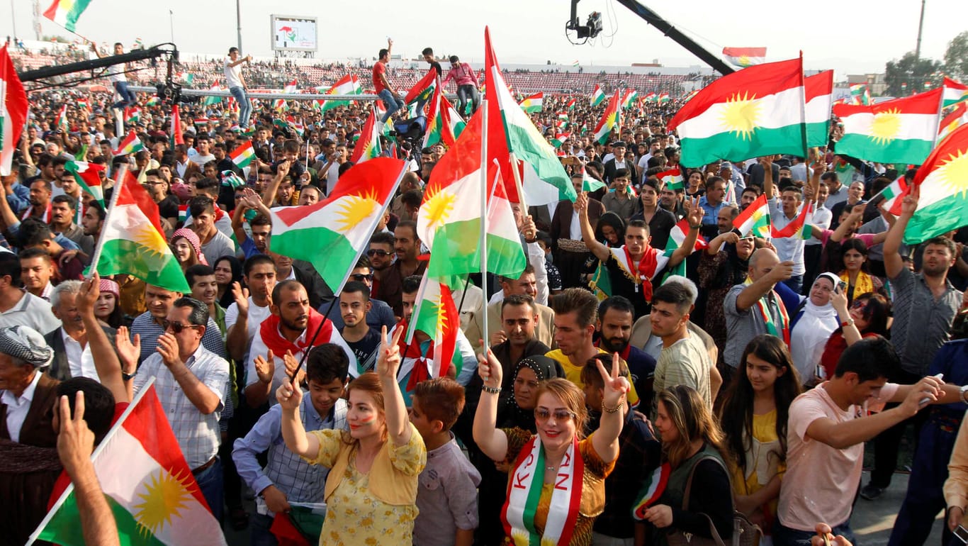 Im Nordirak zeigen die Kurden ihre Unterstützung für das geplante Referendum.