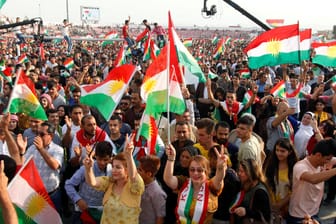 Im Nordirak zeigen die Kurden ihre Unterstützung für das geplante Referendum.
