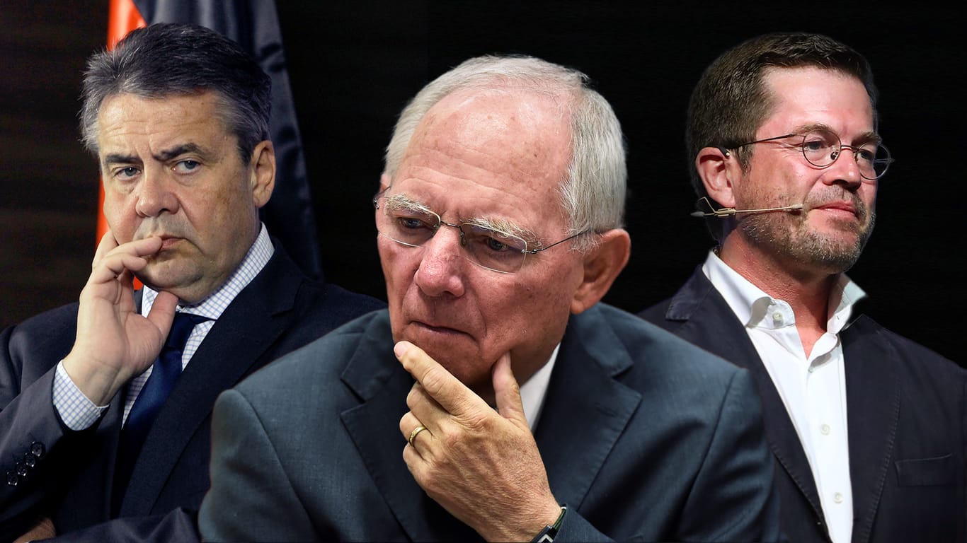 Sigmar Gabriel (SPD), Wolfgang Schäuble (CDU) und Karl-Theodor zu Guttenberg (CSU) – ist für sie alle Platz in der nächsten Regierung?