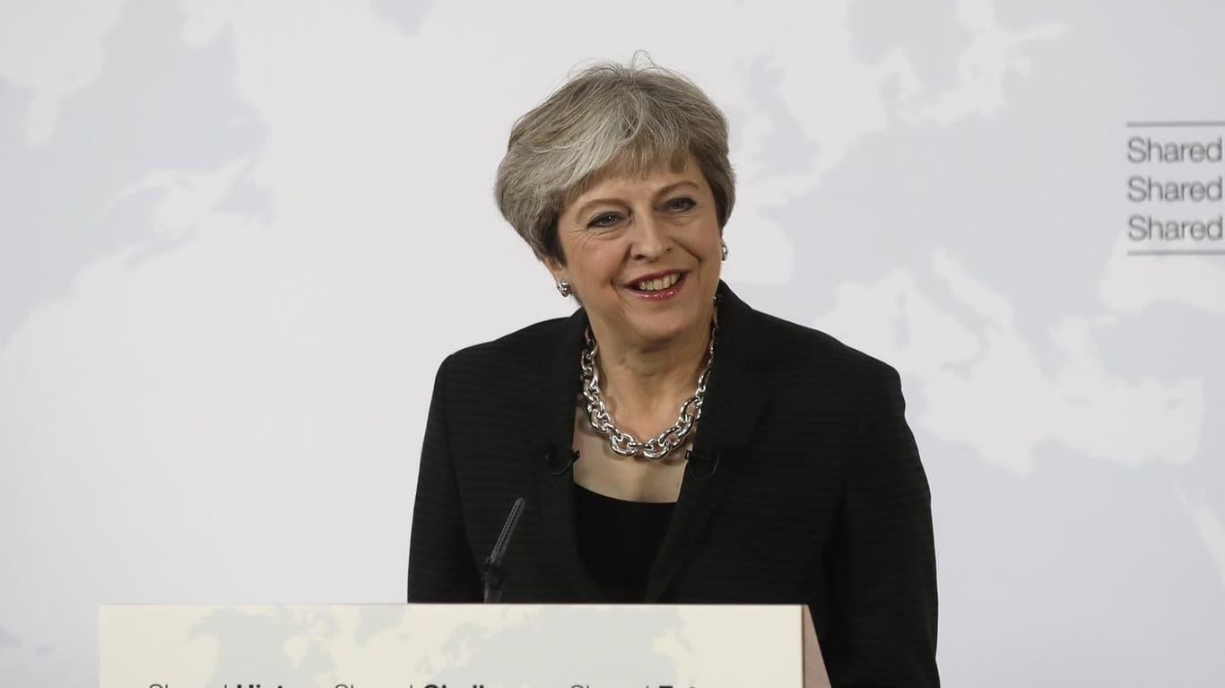 Die britische Premierministerin Theresa May bei ihrer Rede in Florenz.