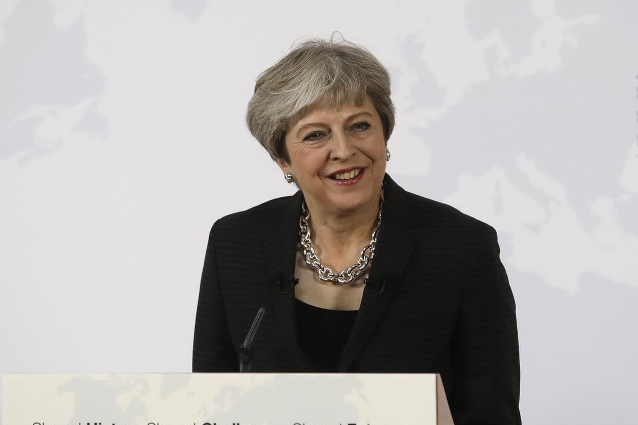 Die britische Premierministerin Theresa May bei ihrer Rede in Florenz.