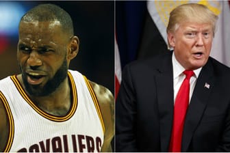 LeBron James (l.) ist sauer auf das Verhalten von US-Präsident Trump.