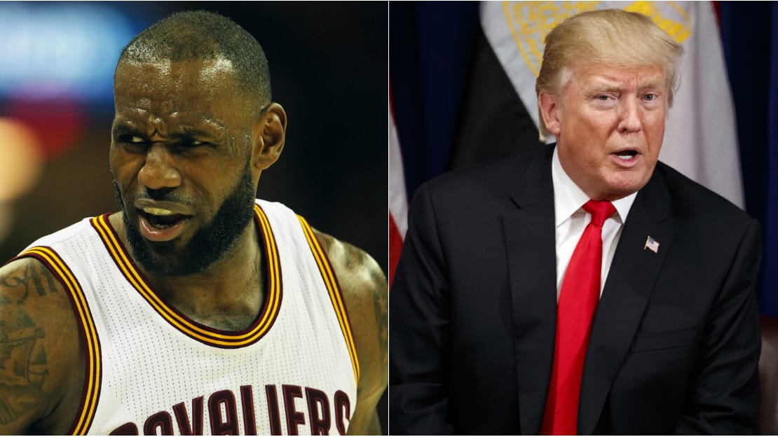 LeBron James (l.) ist sauer auf das Verhalten von US-Präsident Trump.