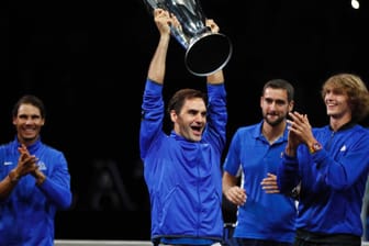 Roger Federer und das Team Europa feiern den Triumph beim Laver Cup.