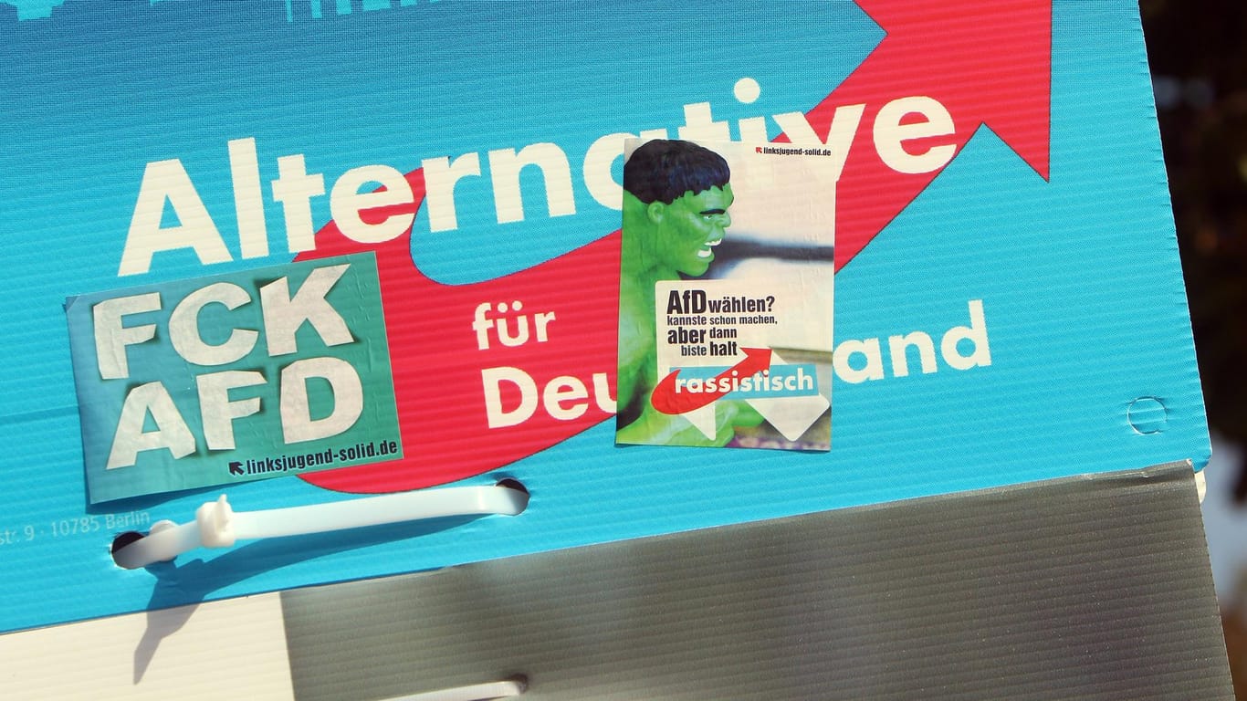 Trotzdem viele Gegner: Die voraussichtlich drittstärkste Partei in der Bundestagswahl ist die AfD.