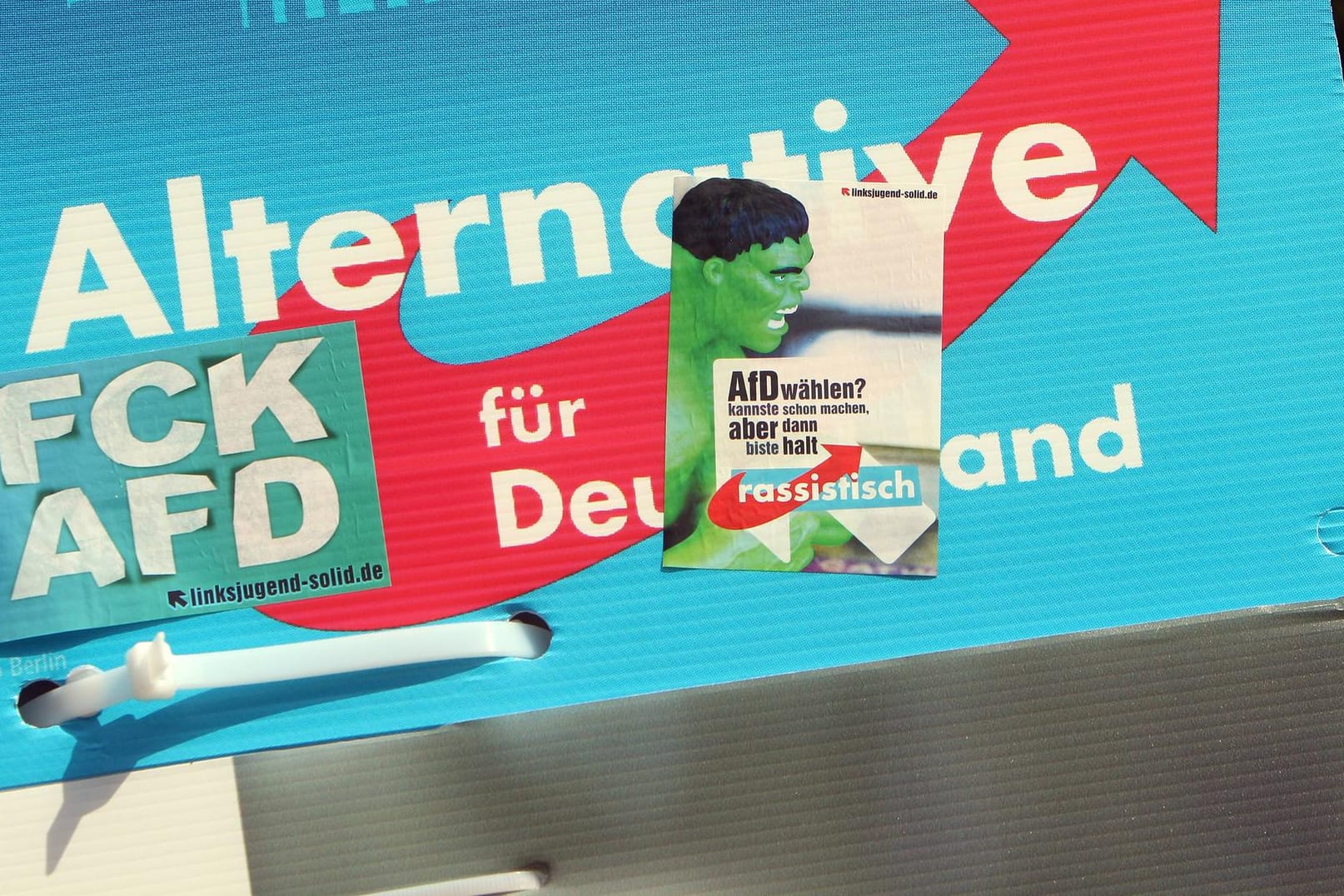 Trotzdem viele Gegner: Die voraussichtlich drittstärkste Partei in der Bundestagswahl ist die AfD.