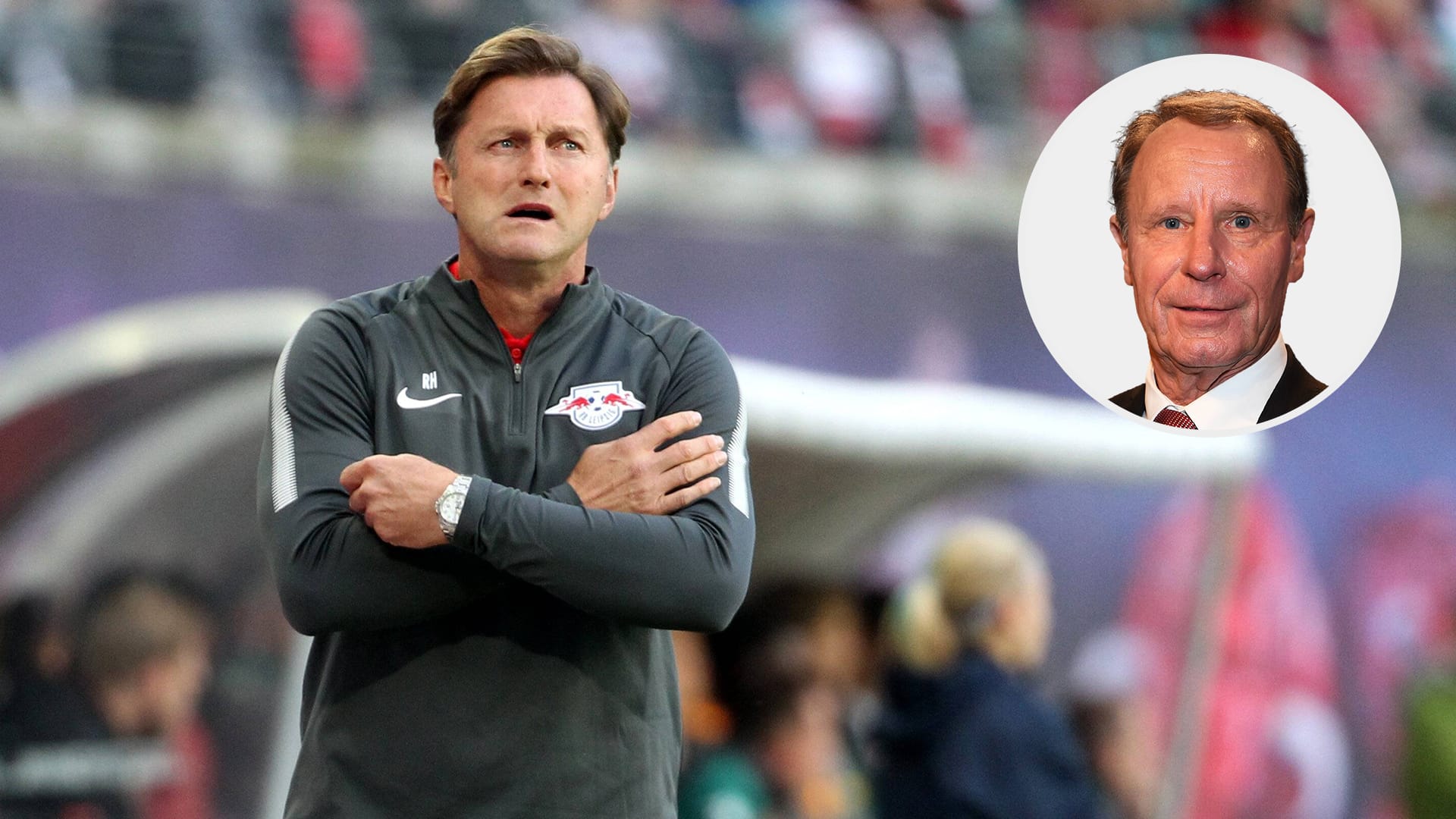 Leipzig-Trainer Ralph Hasenhüttl rotiert fleißig - zum Unverständnis von Berti Vogts.