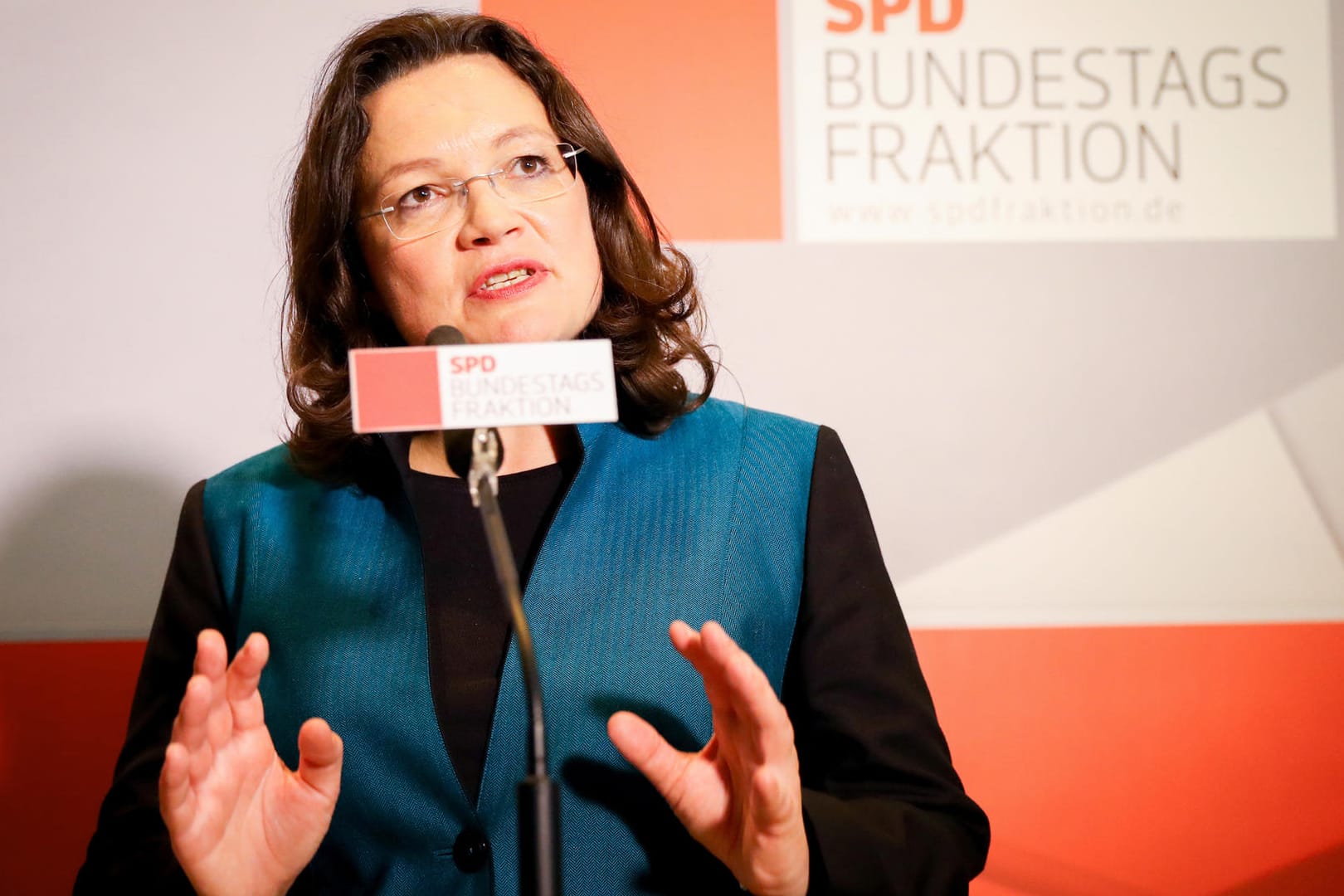 Andrea Nahles steht wegen einer umstrittenen Äußerung gegen die Union in der Kritik.