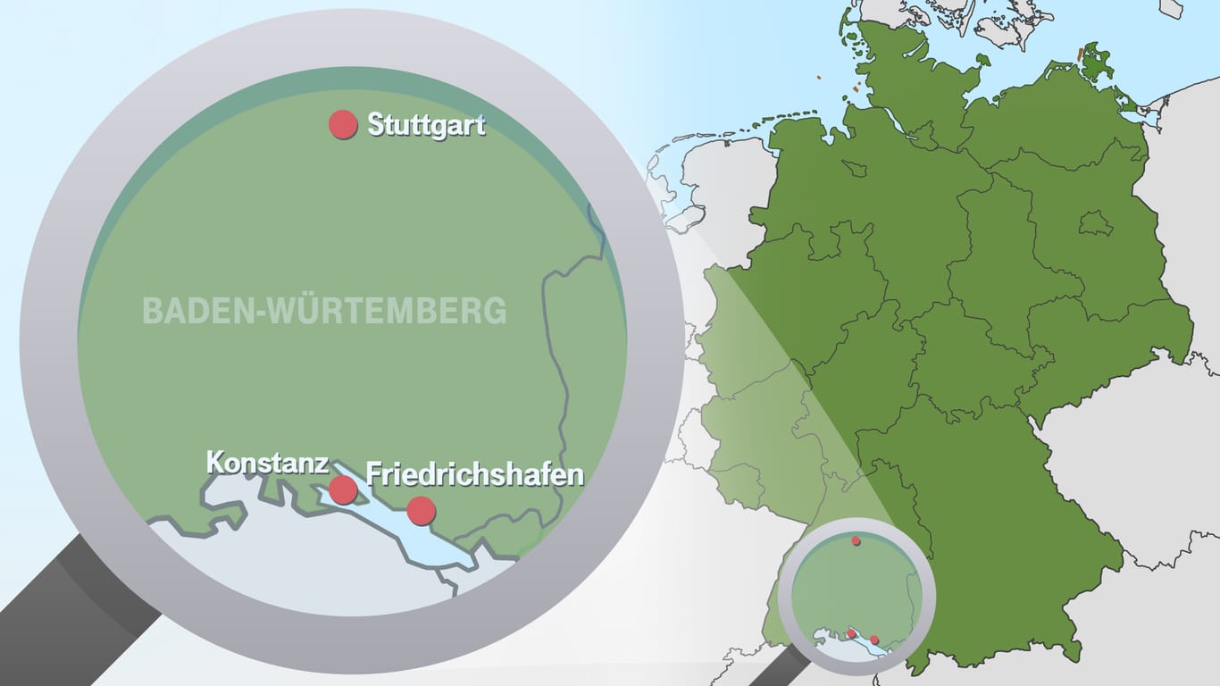 In Friedrichshafen am Bodensee brachte der Erpresser vergiftete Nahrungsmittel in Lebensmittel- und Drogeriemärkten aus.