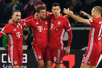 Franck Ribéry (l.), Thomas Müller (2. v. l.) und Arjen Robben (r.) stehen bei den Bayern ab jetzt besonders unter Beobachtung.