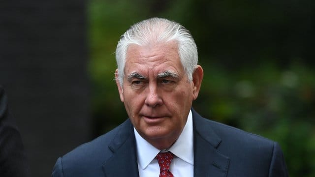 Der US-amerikanische Außenminister Rex Tillerson Mitte September bei einem Besuch in London. Der US-amerikanische Außenminister Rex Tillerson Mitte September bei einem Besuch in London.