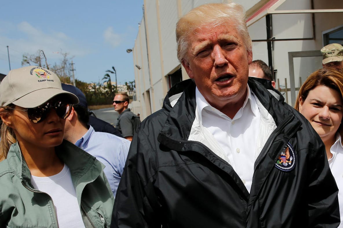 Donald Trump besuchte mit Ehefrau Melania Puerto Rico.