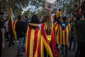 In Barcelona demonstrierten Tausende für die Unabhängigkeit Kataloniens.