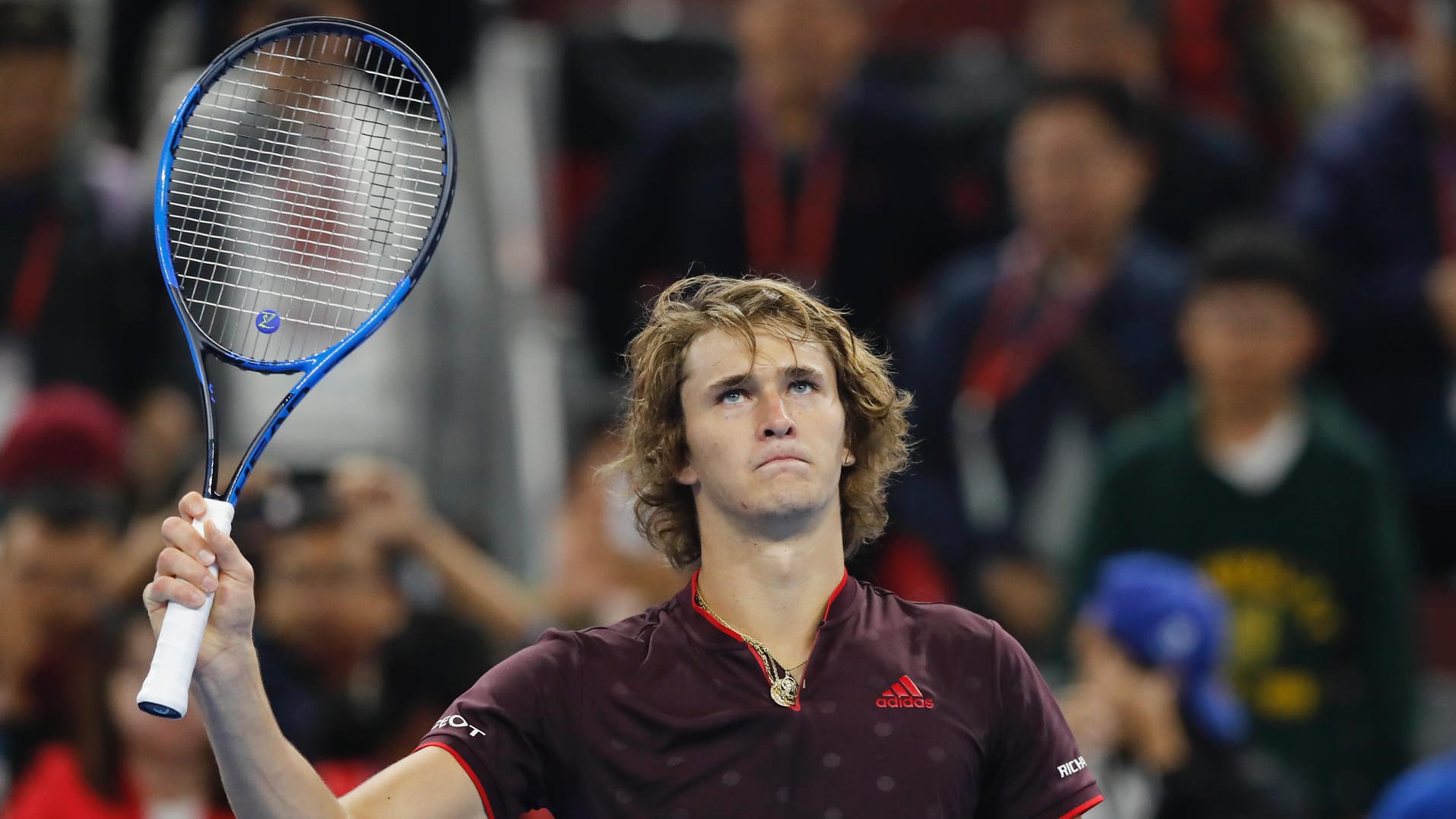 Alexander Zverev jubelt nach seinem Sieg gegen Fabio Fognini.