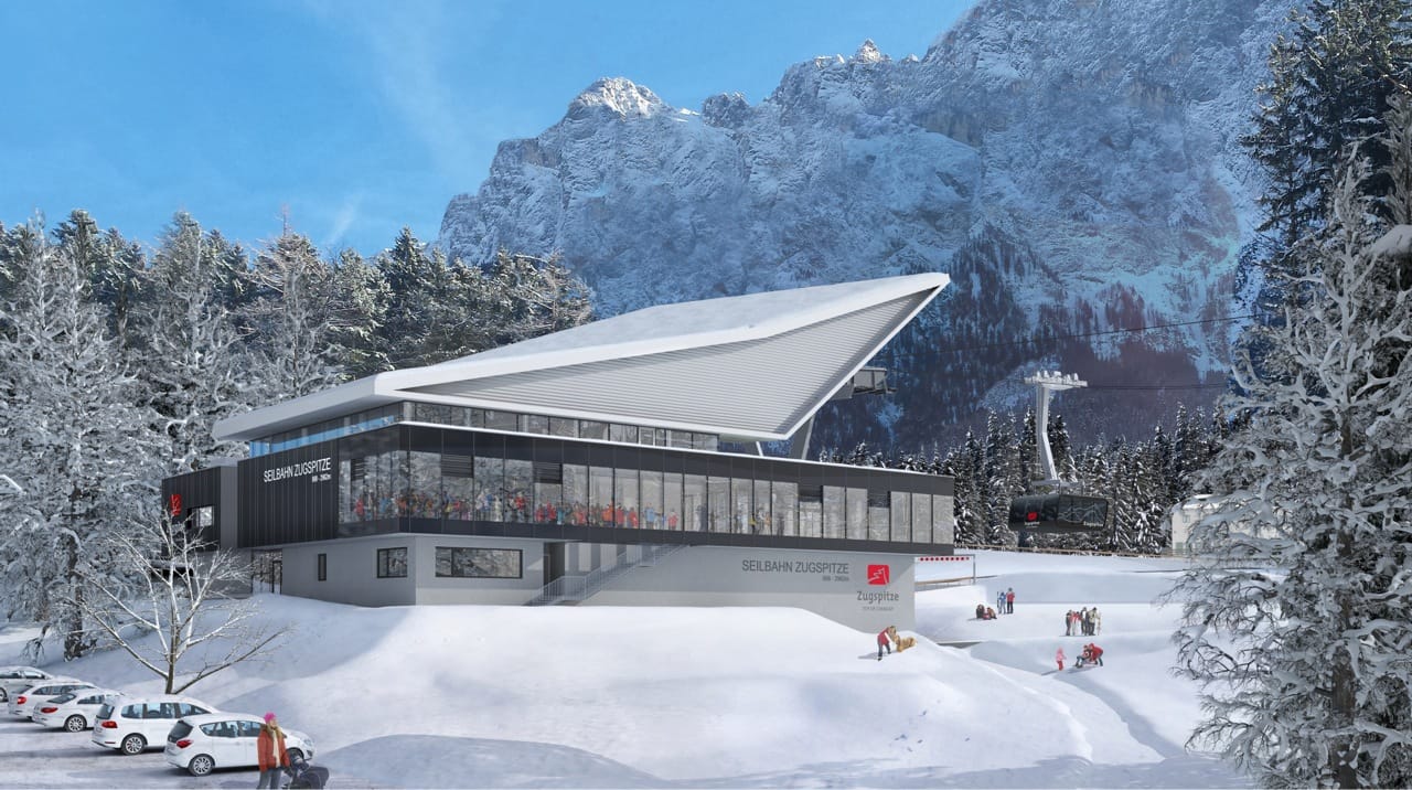 Die neue Rekord-Seilbahn auf die Zugspitze wird bis zu 580 Gäste pro Stunde auf Deutschlands höchsten Gipfel bringen.