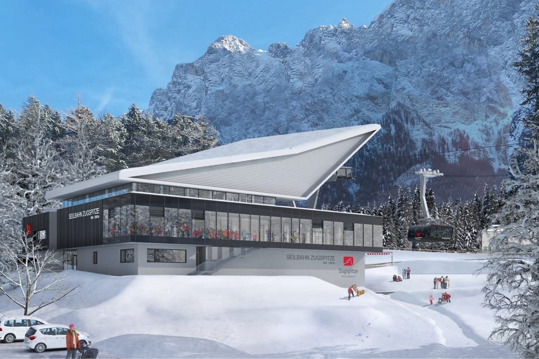 Die neue Rekord-Seilbahn auf die Zugspitze wird bis zu 580 Gäste pro Stunde auf Deutschlands höchsten Gipfel bringen.