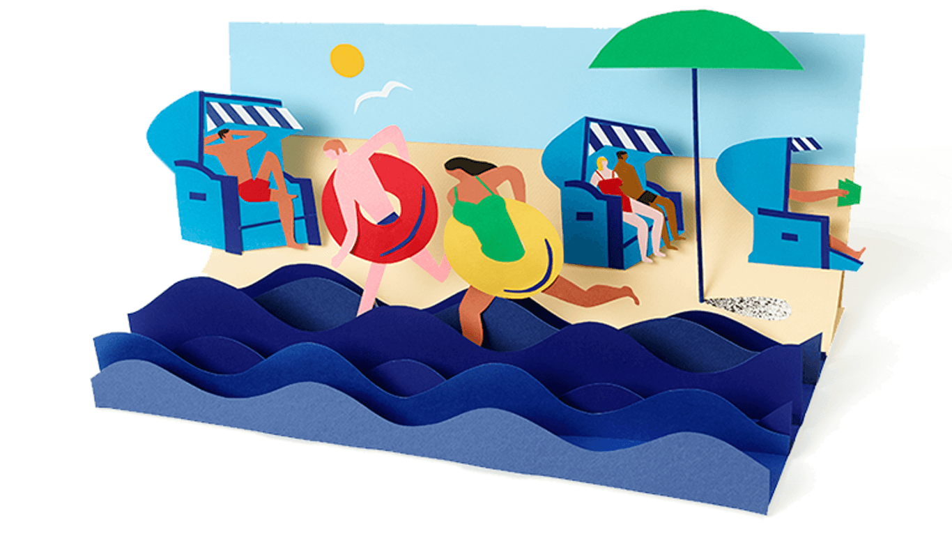Google ehrt heute den Erfinder des Strandkorbs mit einem Doodle.