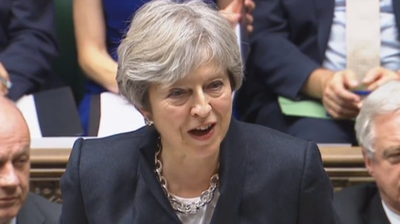 Die britische Premierministerin Theresa May sieht die EU bei den Brexit-Verhandlungen in der Bringschuld.