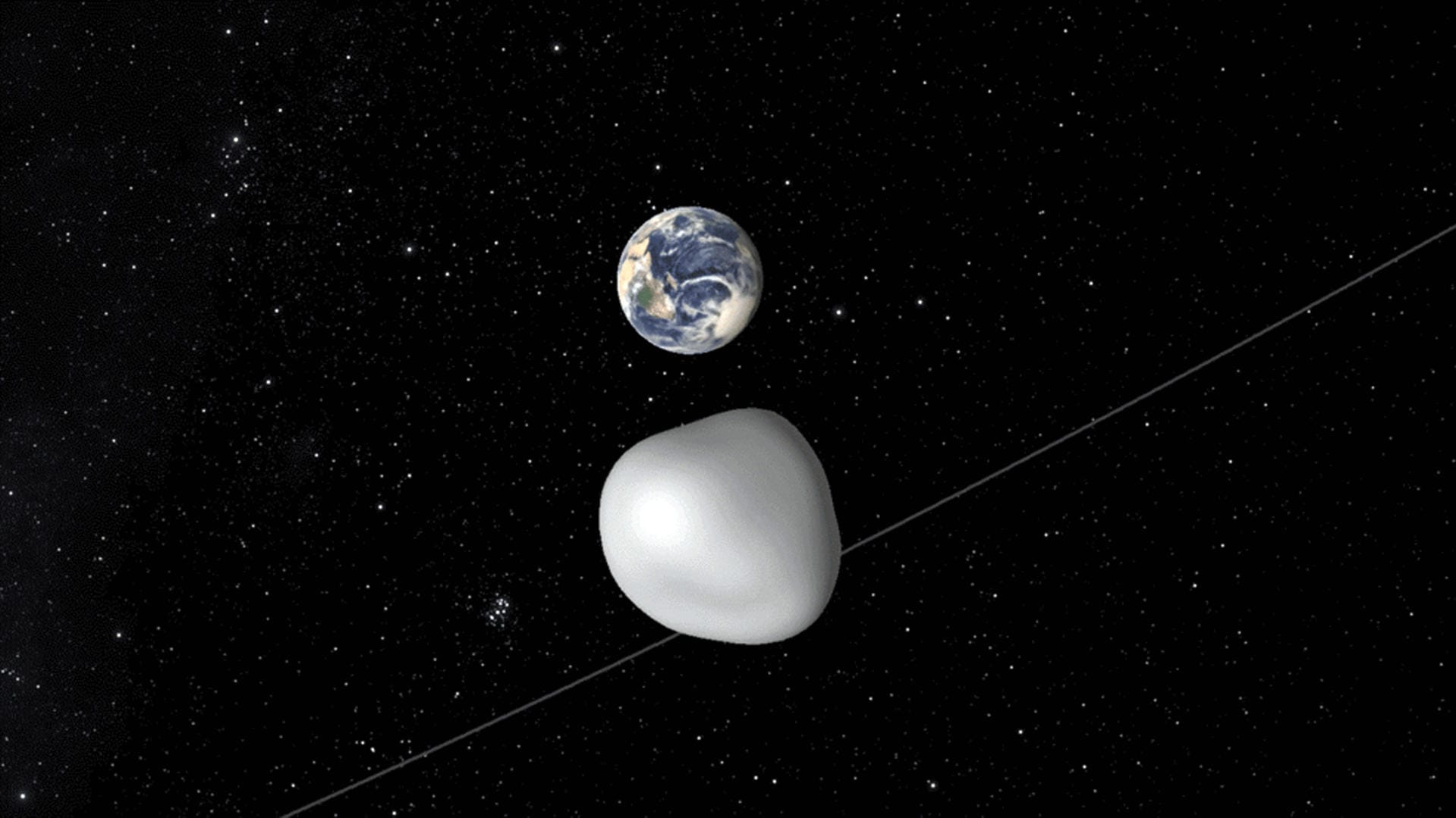 Die Animation der Nasa zeigt den Asteroid 2012 TC4, der am 12. Oktober an der Erde vorbeifliegt. Die Animation der Nasa zeigt den Asteroid 2012 TC4, der am 12. Oktober an der Erde vorbeifliegt.