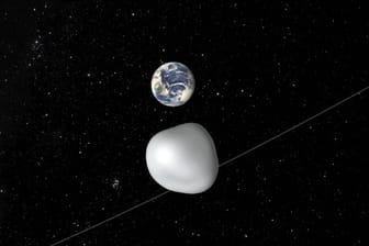 Die Animation der Nasa zeigt den Asteroid 2012 TC4, der am 12. Oktober an der Erde vorbeifliegt.