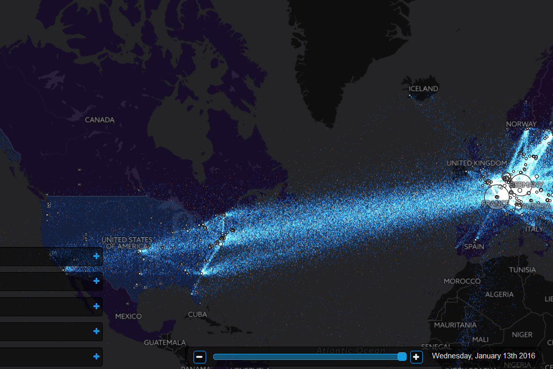 Das Darknet läuft über weit verteilte Knotenpunkte, in dieser Grafik hell dargestellt.