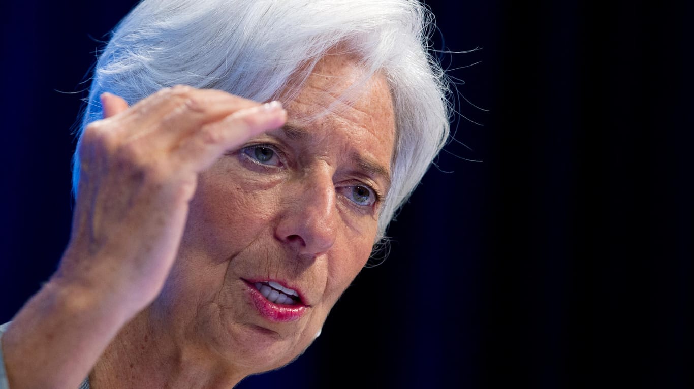 IWF-Chefin Christine Lagarde die Handelspolitik von US-Präsident Donald Trump scharf kritisiert.
