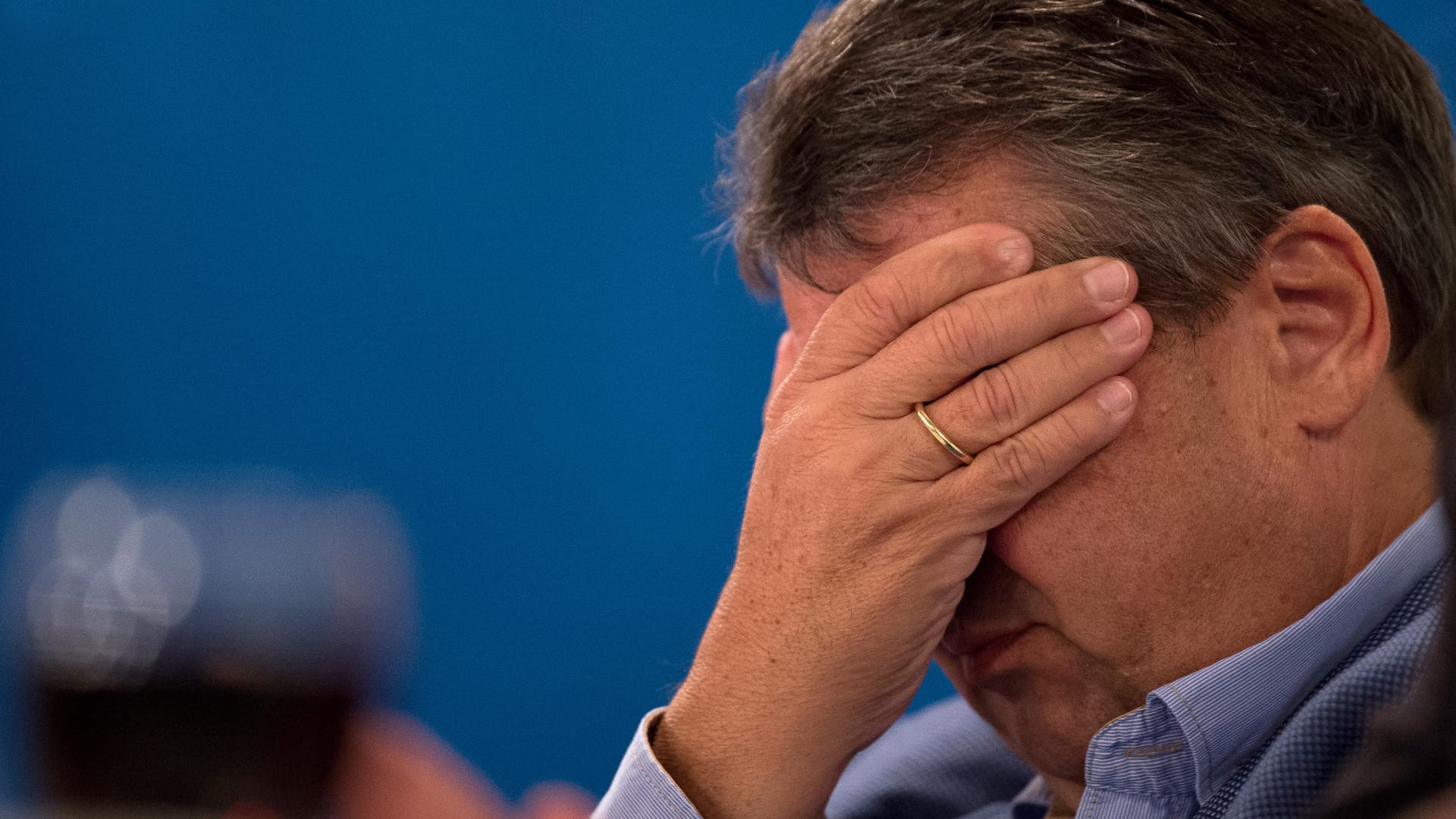 Das Wahlergebnis der Bundestagswahl Sigmar Gabriel erschüttert.