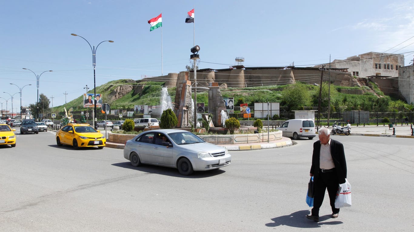 Straßenszene in der Provinzhauptstadt Kirkuk: Die ölreiche Region wird sowohl von der kurdischen Autonomiebehörde als auch vom irakischen Zentralstaat beansprucht.