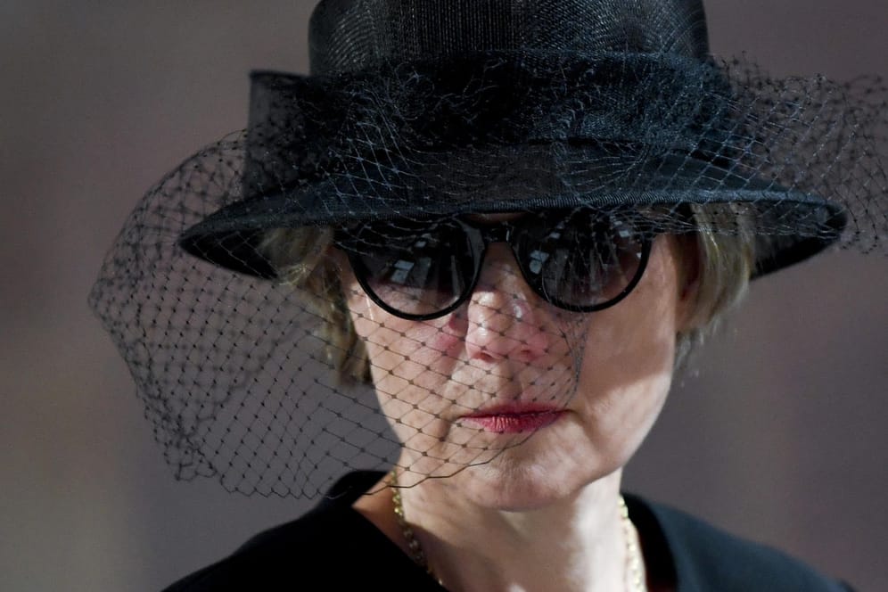 Kohl-Witwe Maike Kohl-Richter auf der Beerdigung ihres Mannes in Speyer.