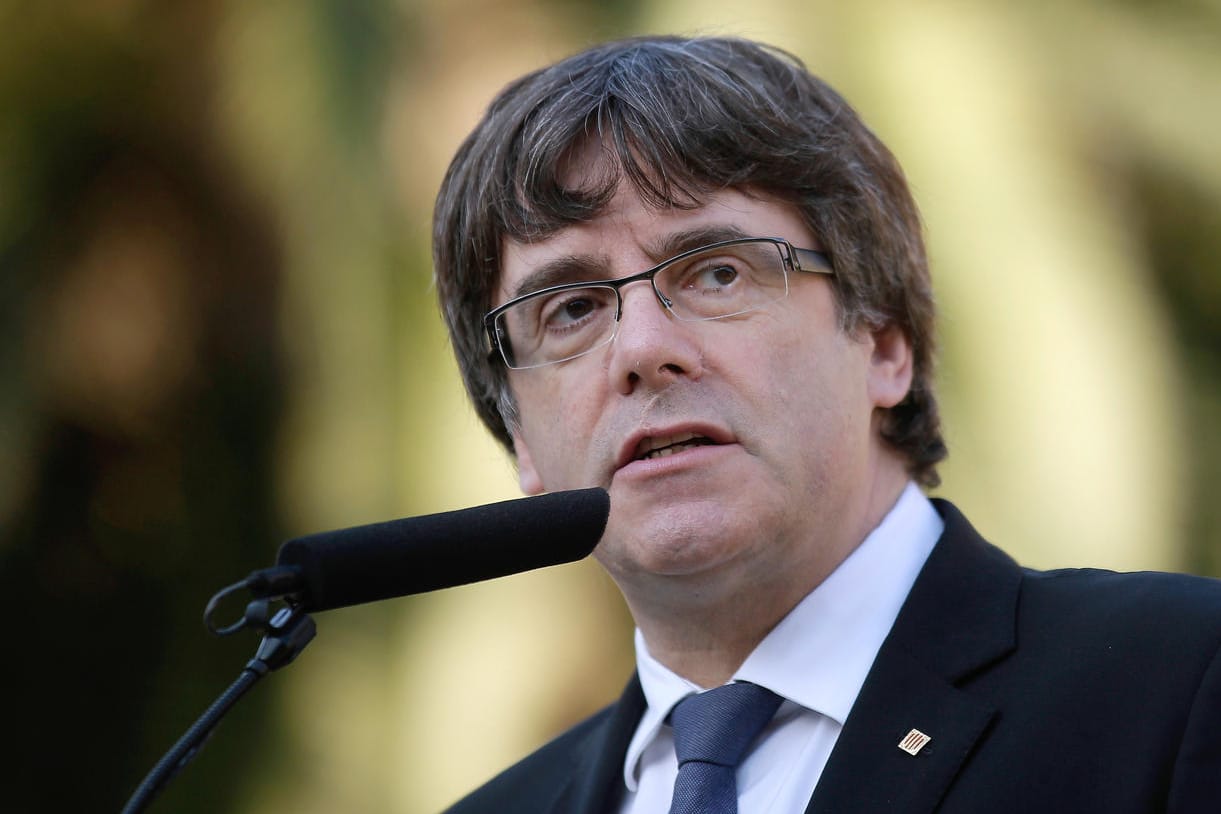 Der katalanische Regierungschef Carles Puigdemont am Sonntag in Barcelona.
