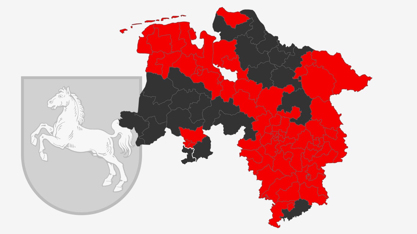 Gewonnene Wahlkreise nach Zweitstimmen.