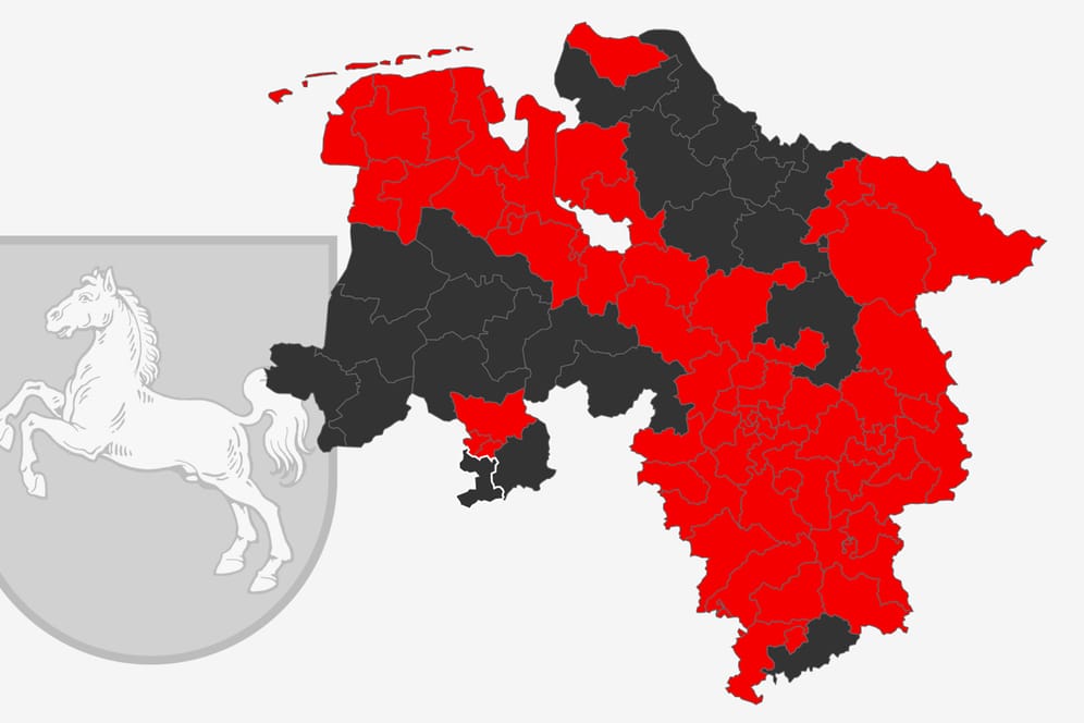 Gewonnene Wahlkreise nach Zweitstimmen.