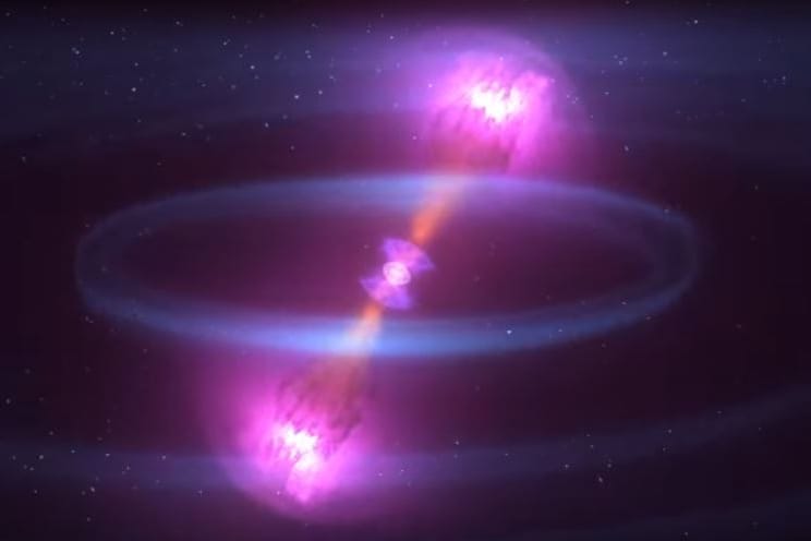 Forscher in Europa und den USA haben erstmals Gravitations- und Lichtwellen bei der Verschmelzung zweier sogenannter Neutronensterne gemessen.