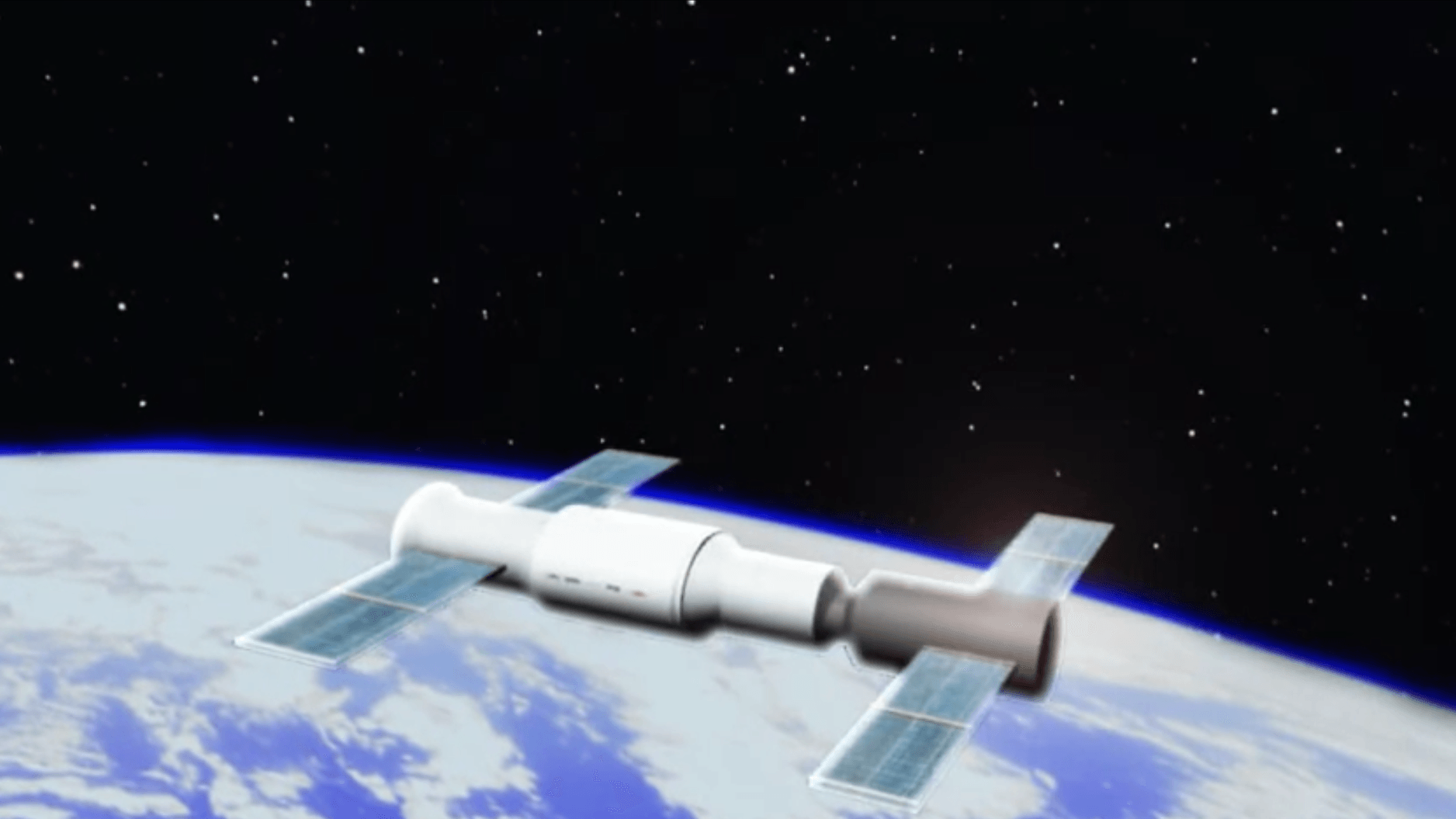 "Tiangong 1" misst zwölf Meter und wiegt 8,5 Tonnen. Mit einem Absturz ist ab Oktober zu rechnen.