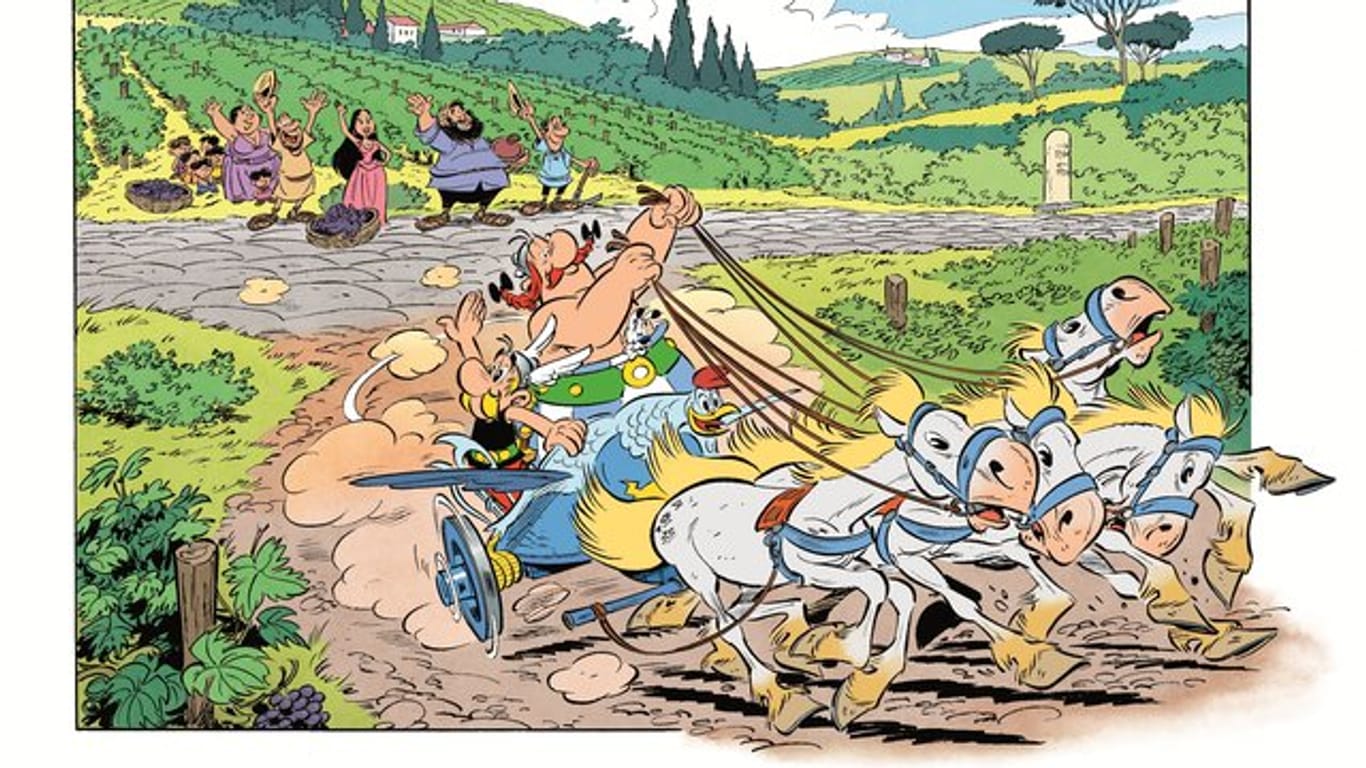 Asterix und Obelix erleben ein neues Abenteuer in Italien.