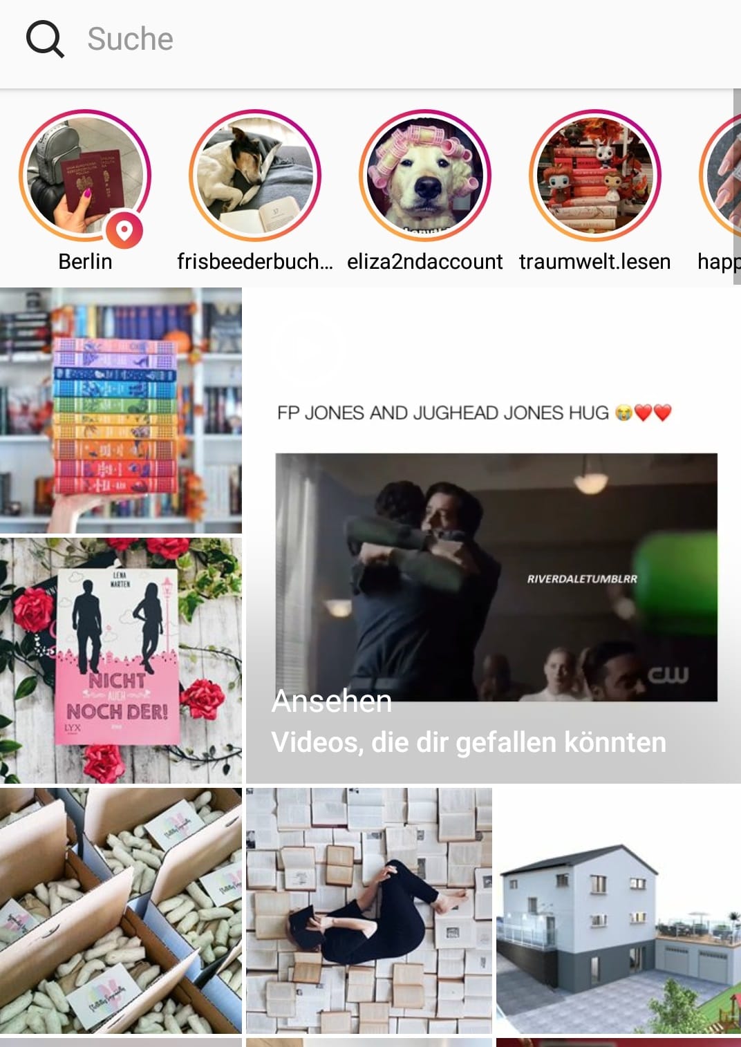 Suchfunktion von Instagram